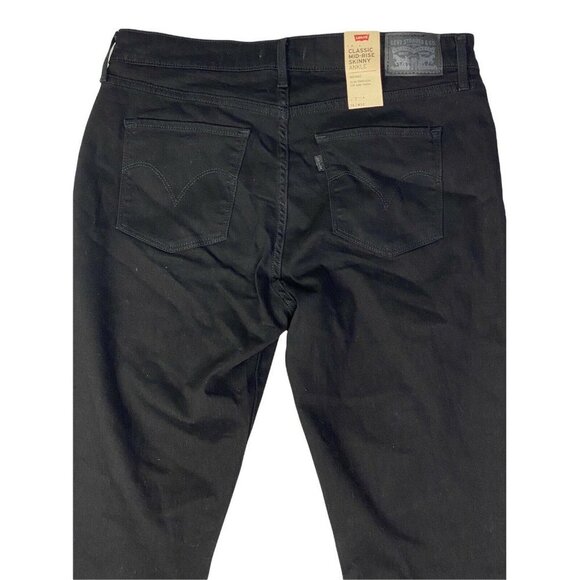 Levi's Women's Classic Mid Rise Skinny Ankle Jeans Black Size 16‎ - Picture 6 of 10